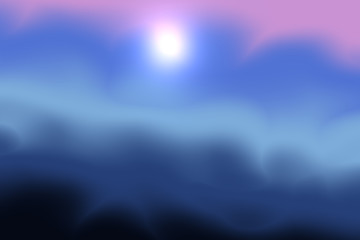 Obraz premium Blue gradients background. Colors change from dark blue to light purple