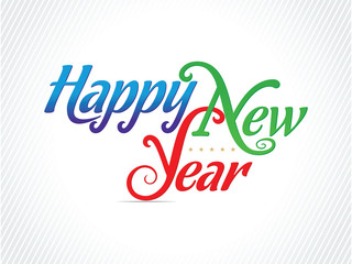 abstract happy New Year Artistic text
