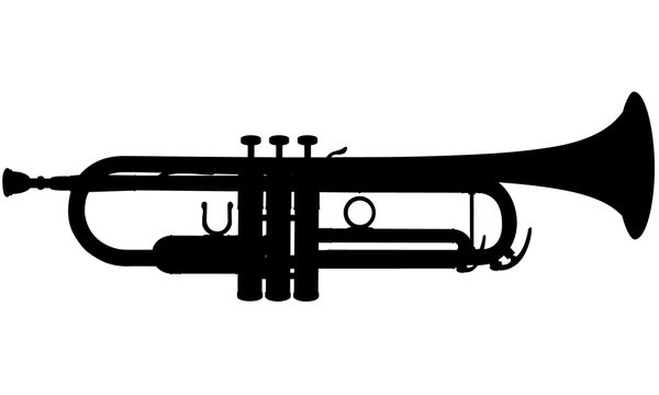 Silhouette d'une trompette.