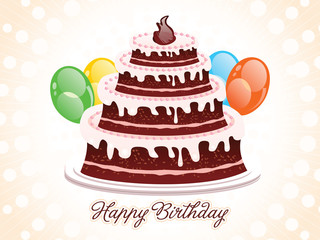 abstract happy birthday background vector illustration