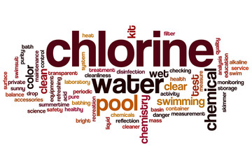 Fototapeta premium Chlorine word cloud