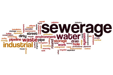 Sewerage word cloud