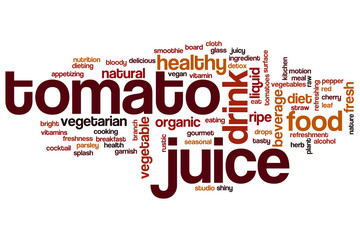 Tomato juice word cloud
