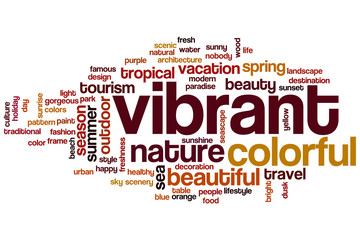 Vibrant word cloud