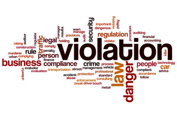 Violation word cloud