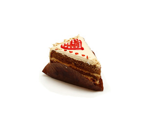 heart cake. white background