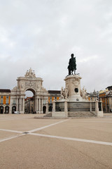 Fototapeta na wymiar Commerce Square, Lisbon, Portugal