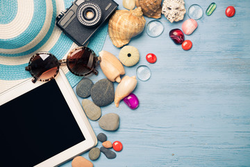 Summer objects for vacation