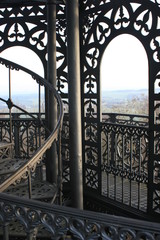 Zittauergebirge-Aussichtsturm aus Gusseisen. Oybin.