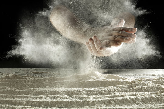 hands and flour 