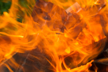 Background as a panorama of the image flame fire