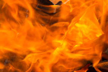 Background as a panorama of the image flame fire