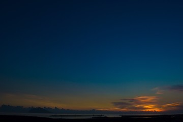 Fototapeta na wymiar Sunrise Over The Docks