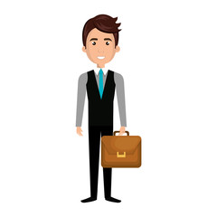 businessman avatar character icon vector illustration design