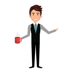 businessman avatar character icon vector illustration design