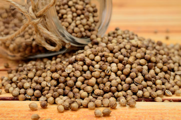 coriander seed on table