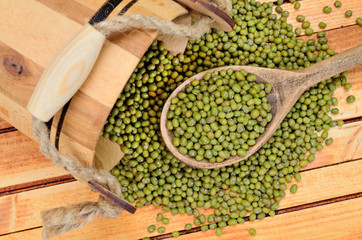 mung beans on table