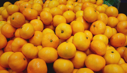 fresh mandarine in supermarket