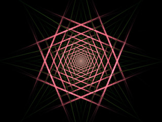 Digital fractal geometric abstract square design