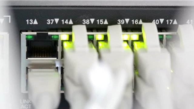 Lights and connections on network server