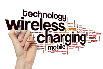 Wireless charging word cloud concept