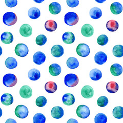 Pattern with watercolor circles 