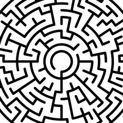 Abstract round maze pattern