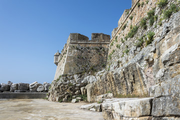 Peniche city wall at Atlantic ocean, Portugal