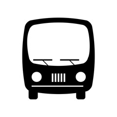 bus transport silhouette icon vector illustration design