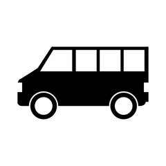 bus transport silhouette icon vector illustration design