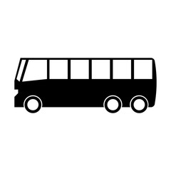 bus transport silhouette icon vector illustration design