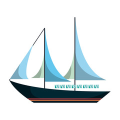 sail boat isolated icon vector illustration design