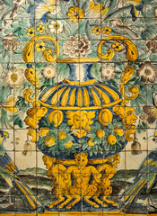 Portuguese tile with vase, Lisbon