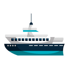 cruise ship silhouette isolated icon vector illustration design