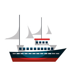 cruise ship silhouette isolated icon vector illustration design