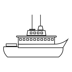 Obraz premium cruise ship silhouette isolated icon vector illustration design