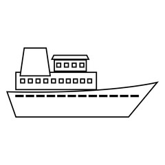 cruise ship silhouette isolated icon vector illustration design