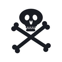 pirate skull isolated icon vector illustration design