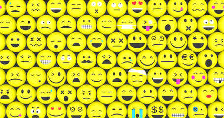 Viele unterschiedliche Emojis 