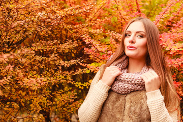 Attractive woman in the park.