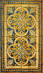 Portuguese tile with vegetal design, Lisbon