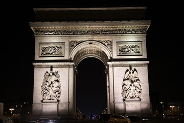 Fototapeta premium Arc de Triumph by night - Paris, France