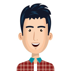 young man avatar character vector illustration design
