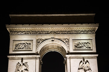 Fototapeta na wymiar Arc de Triumph by night - Paris, France