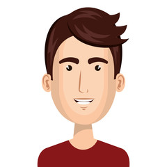 young man avatar character vector illustration design