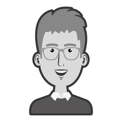 young man avatar character vector illustration design