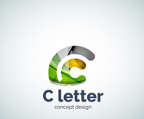 Vector C letter concept logo template