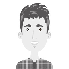young man avatar character vector illustration design