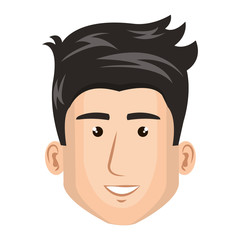 young man avatar character vector illustration design