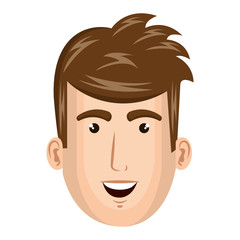 young man avatar character vector illustration design
